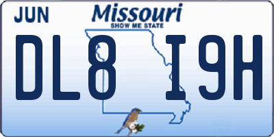 MO license plate DL8I9H