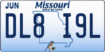 MO license plate DL8I9L
