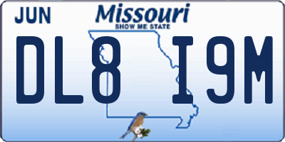 MO license plate DL8I9M