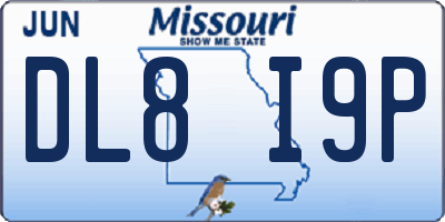 MO license plate DL8I9P