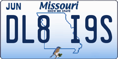 MO license plate DL8I9S