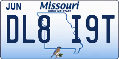 MO license plate DL8I9T