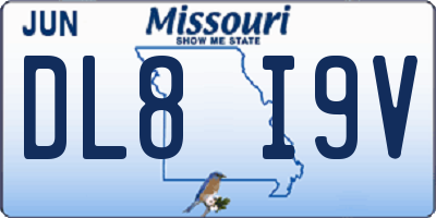 MO license plate DL8I9V