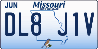 MO license plate DL8J1V