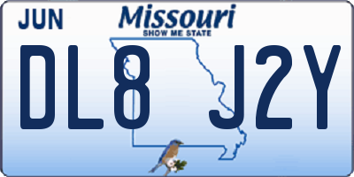 MO license plate DL8J2Y