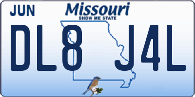MO license plate DL8J4L