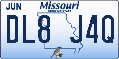 MO license plate DL8J4Q
