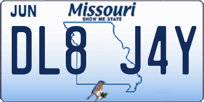 MO license plate DL8J4Y