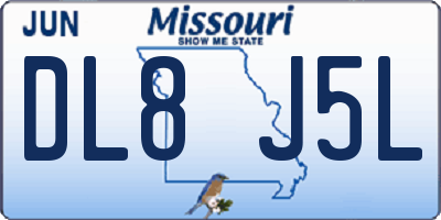 MO license plate DL8J5L