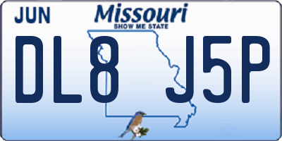 MO license plate DL8J5P