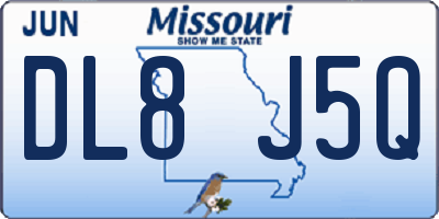 MO license plate DL8J5Q