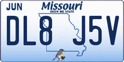 MO license plate DL8J5V