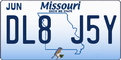 MO license plate DL8J5Y