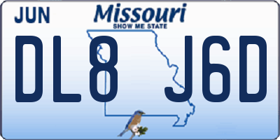 MO license plate DL8J6D