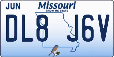 MO license plate DL8J6V