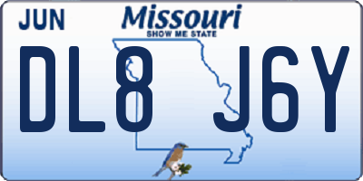 MO license plate DL8J6Y