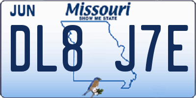MO license plate DL8J7E