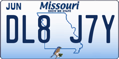 MO license plate DL8J7Y