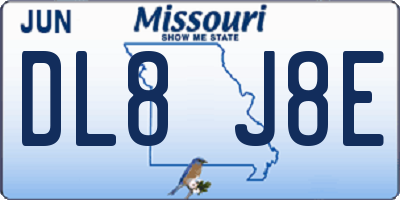 MO license plate DL8J8E