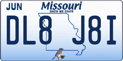 MO license plate DL8J8I