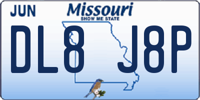MO license plate DL8J8P