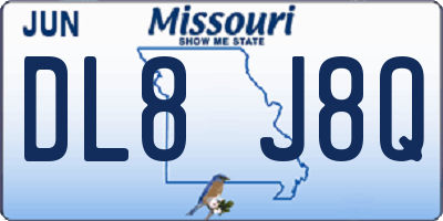 MO license plate DL8J8Q