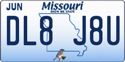 MO license plate DL8J8U