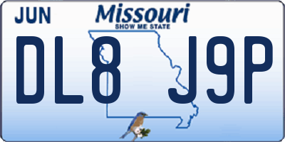 MO license plate DL8J9P