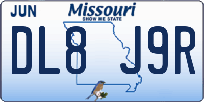 MO license plate DL8J9R