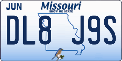 MO license plate DL8J9S