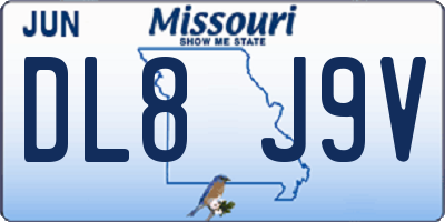 MO license plate DL8J9V