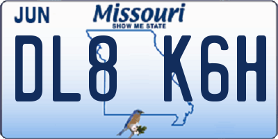 MO license plate DL8K6H