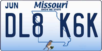 MO license plate DL8K6K