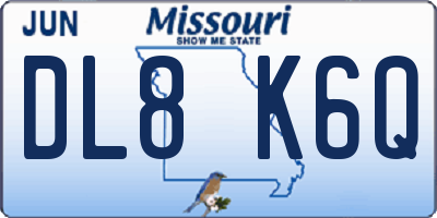 MO license plate DL8K6Q