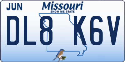 MO license plate DL8K6V