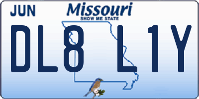 MO license plate DL8L1Y