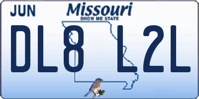 MO license plate DL8L2L