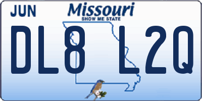 MO license plate DL8L2Q