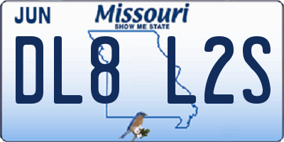 MO license plate DL8L2S