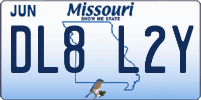 MO license plate DL8L2Y