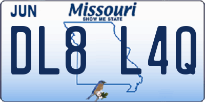MO license plate DL8L4Q
