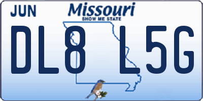 MO license plate DL8L5G