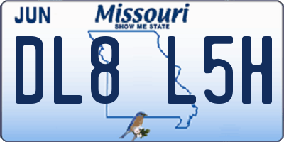 MO license plate DL8L5H