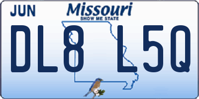 MO license plate DL8L5Q