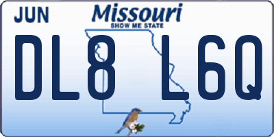 MO license plate DL8L6Q