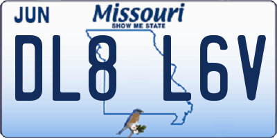 MO license plate DL8L6V