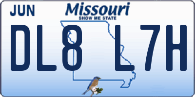 MO license plate DL8L7H