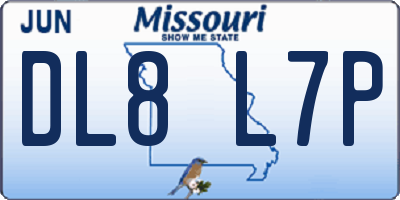 MO license plate DL8L7P