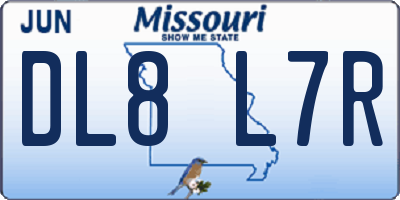 MO license plate DL8L7R