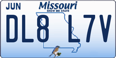 MO license plate DL8L7V